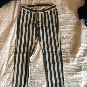Striped colored jeans